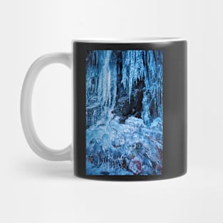 Icicles on mountain wall Mug